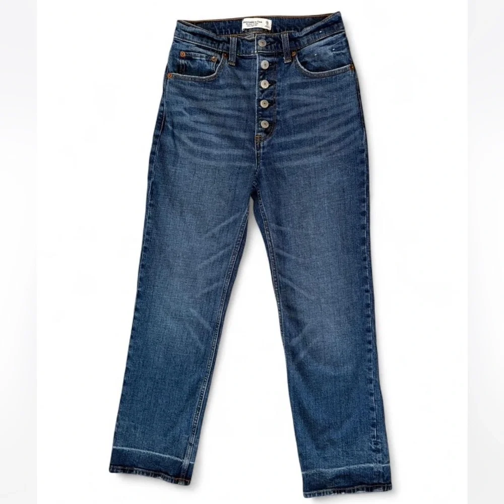 Abercrombie & Fitch The Ankle Straight, Ultra High Rise Jeans - Picture 2 of 5